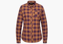 Blaser Charlotte checkered blouse in ochre/purple for women