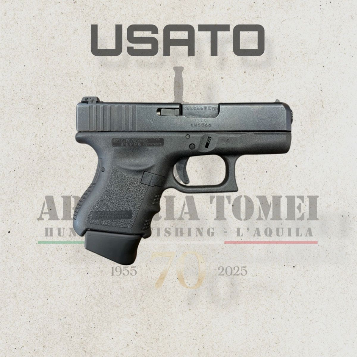 USADO – PISTOLA – GLOCK MOD. 26 cal. 9×21, imagen 2 de 3