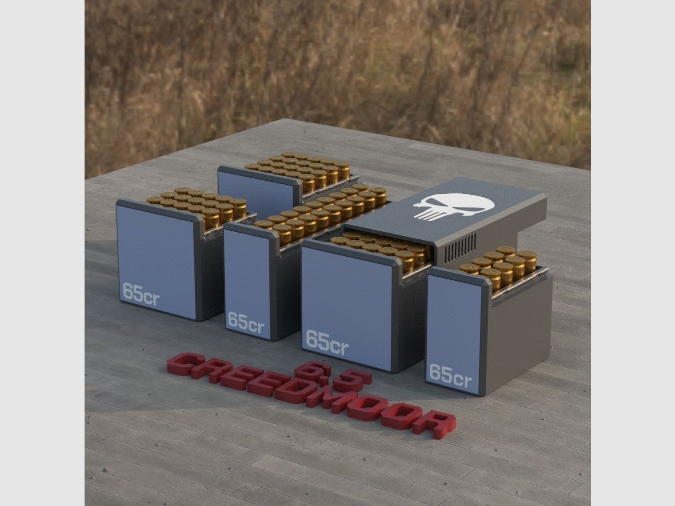 Filamelt boîte à munitions / Ammo Box 6.5 Creedmoor - boîte de cartouches pour 50 coups, fabriquée en Allemagne