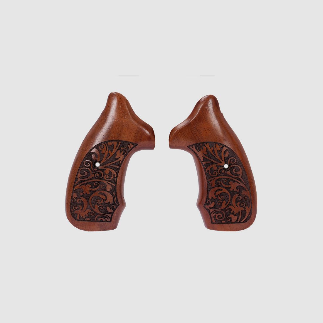 Design-Holzgriffschalen fĂĽr Schreckschuss-, Gas-, Signalrevolver Zoraki R1 und R2 RĂ¶hm RG89 florales Muster