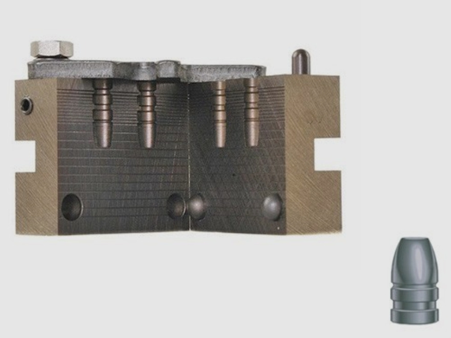 Moule à double coulée RCBS .258 / 6,56 mm 85 gr / 5,5 g 25-85-CAS cowboy CM pour balles à tête plate .258