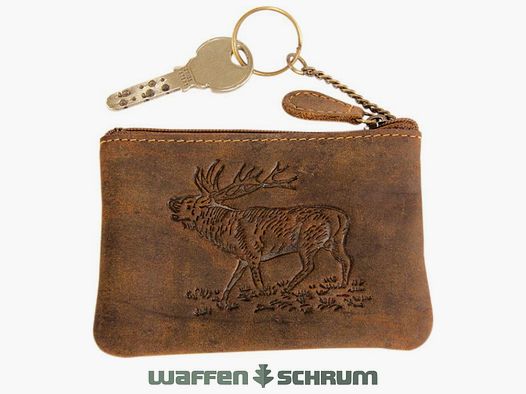 AKAH Schlüsseletui Hirsch Braun