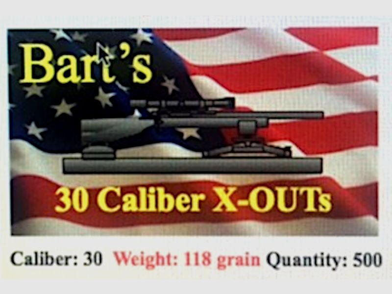 Bart's 30 Kaliber X-OUTs 118 500 stuks