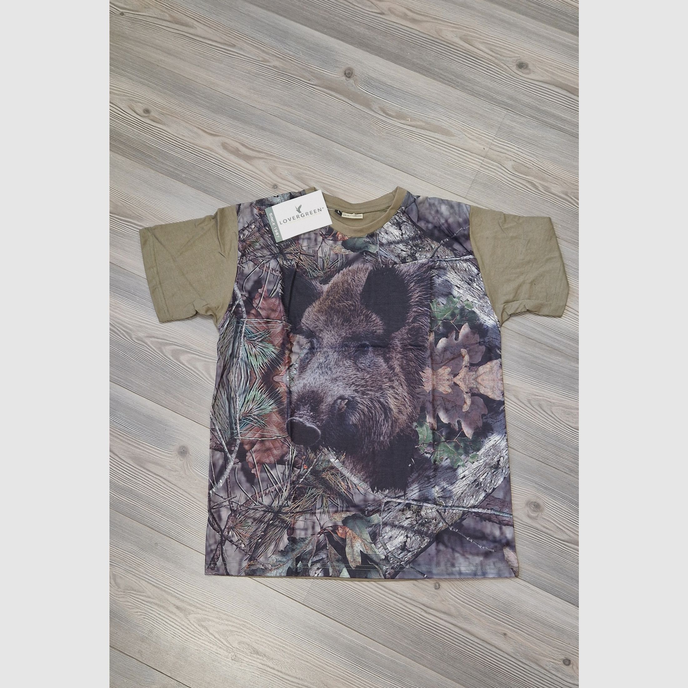T-Shirt LOVERGREEN Camouflage Wildschwein