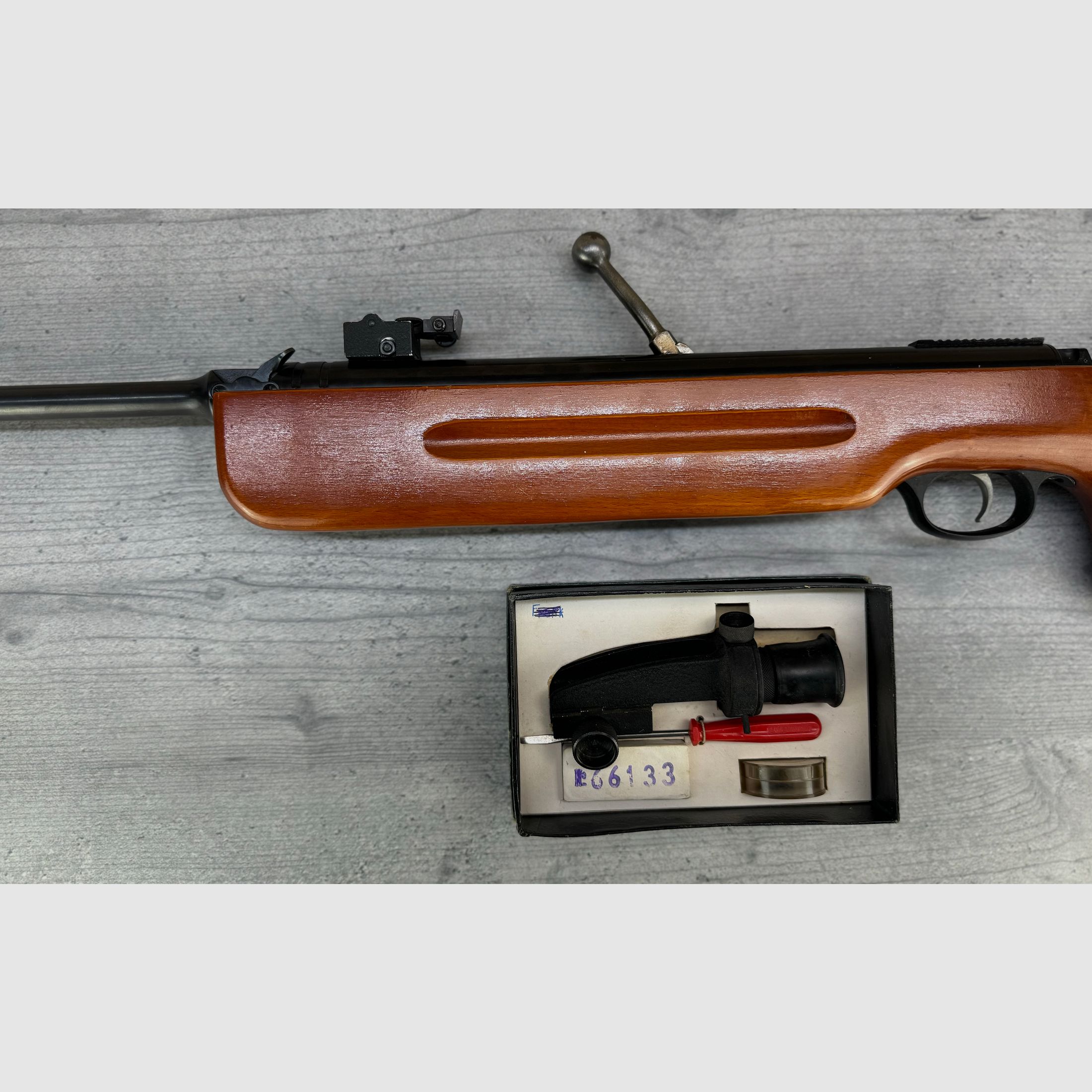 Haenel Mod. 311 Luftgewehr 4,5mm Diabolo mit Original Diopter (+Set) und Kimme, Tragetasche