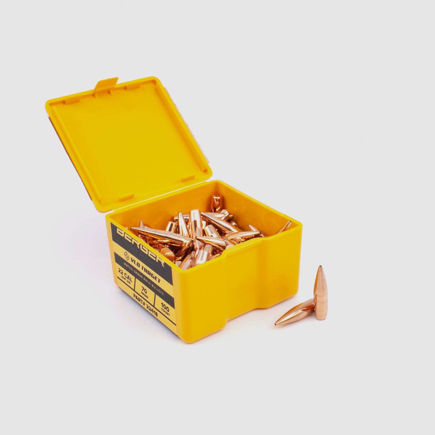 Proiettile Berger .22 VLD Target 70GR 100 Pezzi