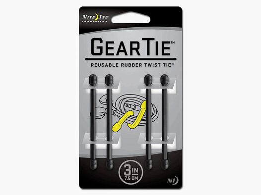 Nite Ize Nite Ize Gear Tie Original Gr.3 negro 4-pack