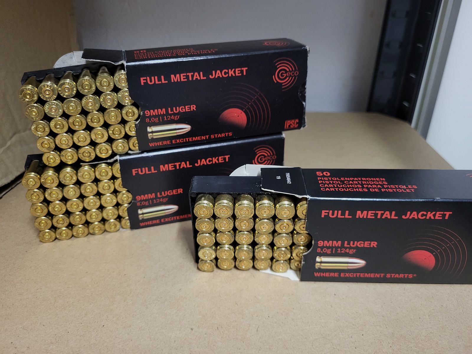 250 Hülsen Geco & Winchester 9 mm Luger Leer Hülsen zum Wiederladen 