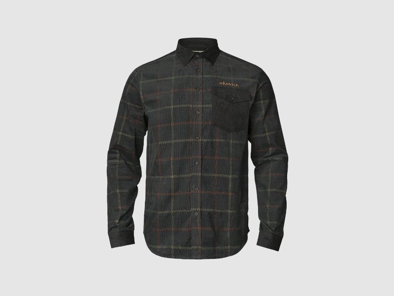 Kaldfjord velvet checked shirt Phantom M