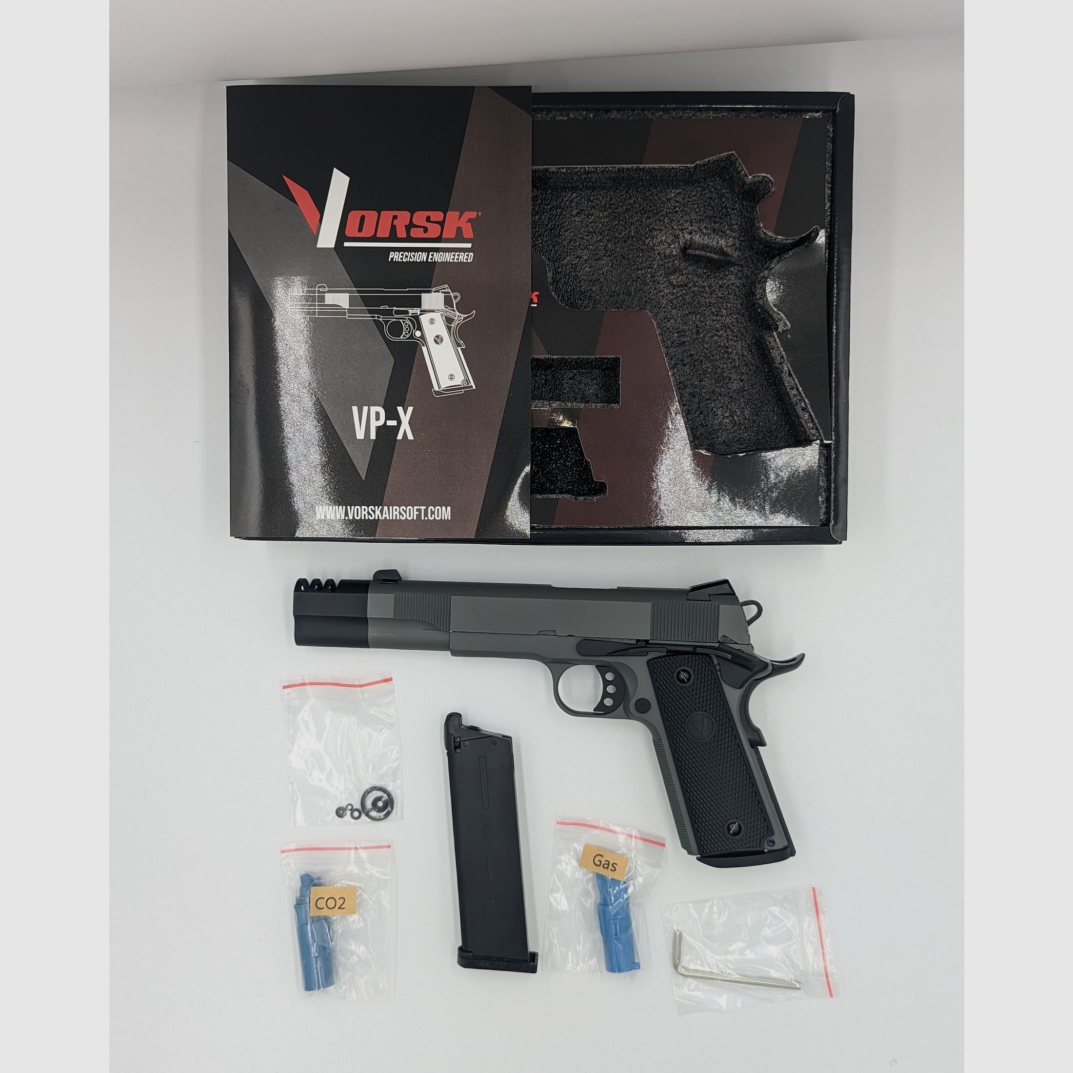 Vorsk VP-X 1911 GBB Airsoftpistole – Vollmetall – 6 mm BB – Neu & ungebraucht