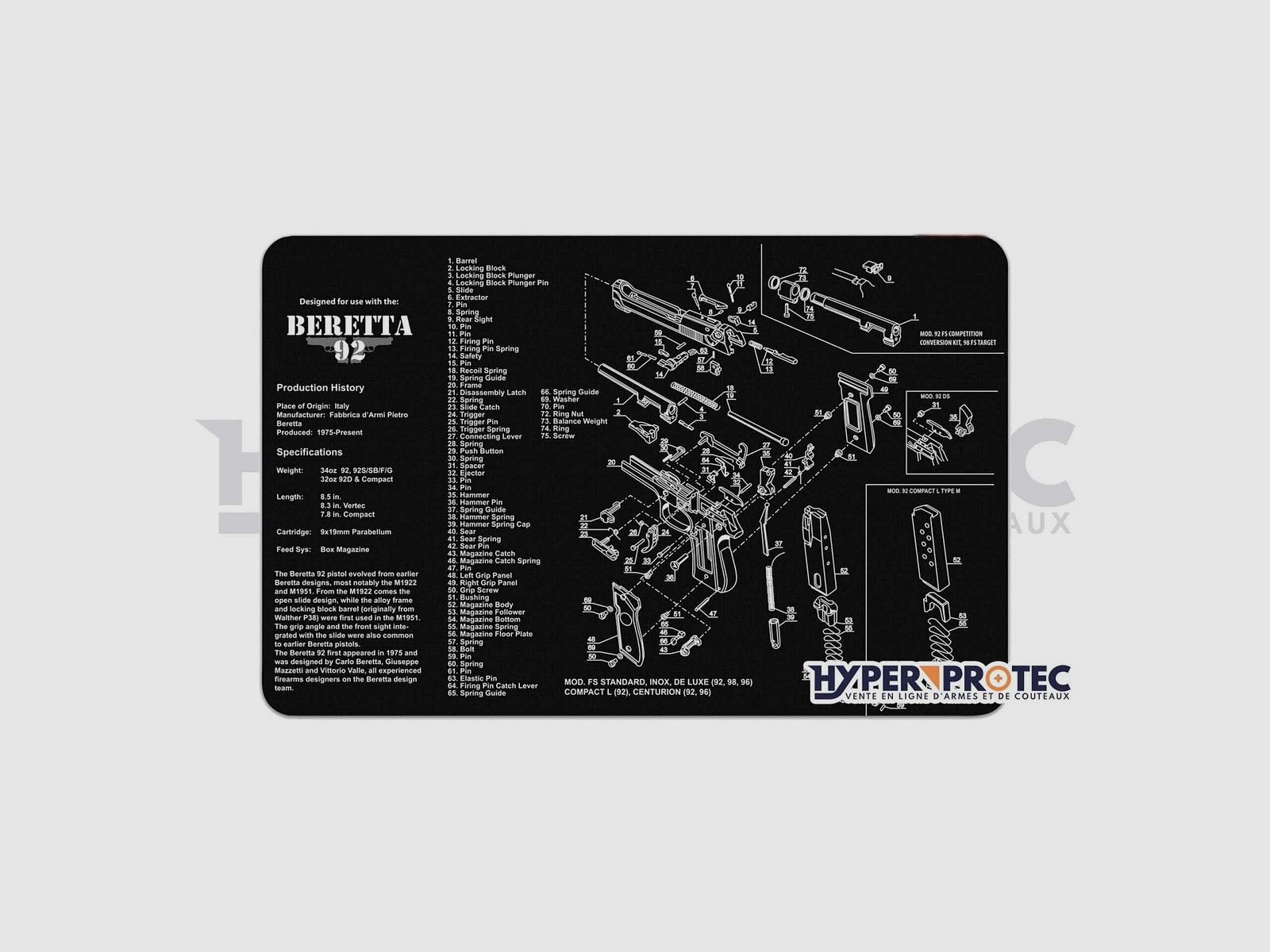 Tapis de nettoyage Beretta 92