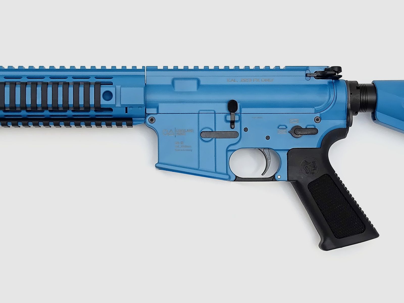 OA-15 FX Trainingswaffe für FX Munition, blau, 10,5″ Lauf, OA M4-Schaft, Bild 3 von 3