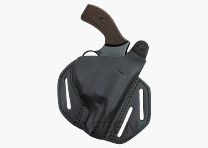 Leder-Gürtelholster schwarz für 2 Zoll Revolver für K-Rahmen