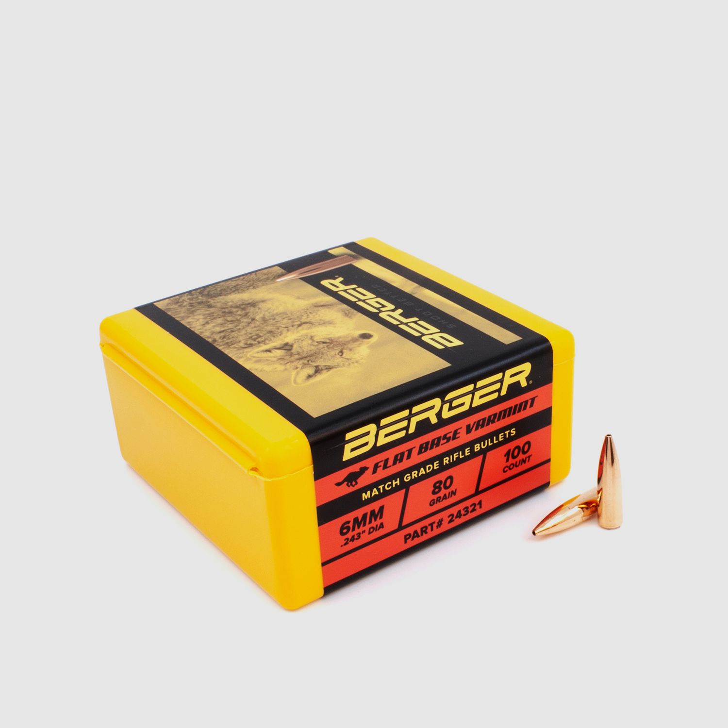 Berger Geschoss 6mm/.243 FB Varmint 80GR 100 Stück