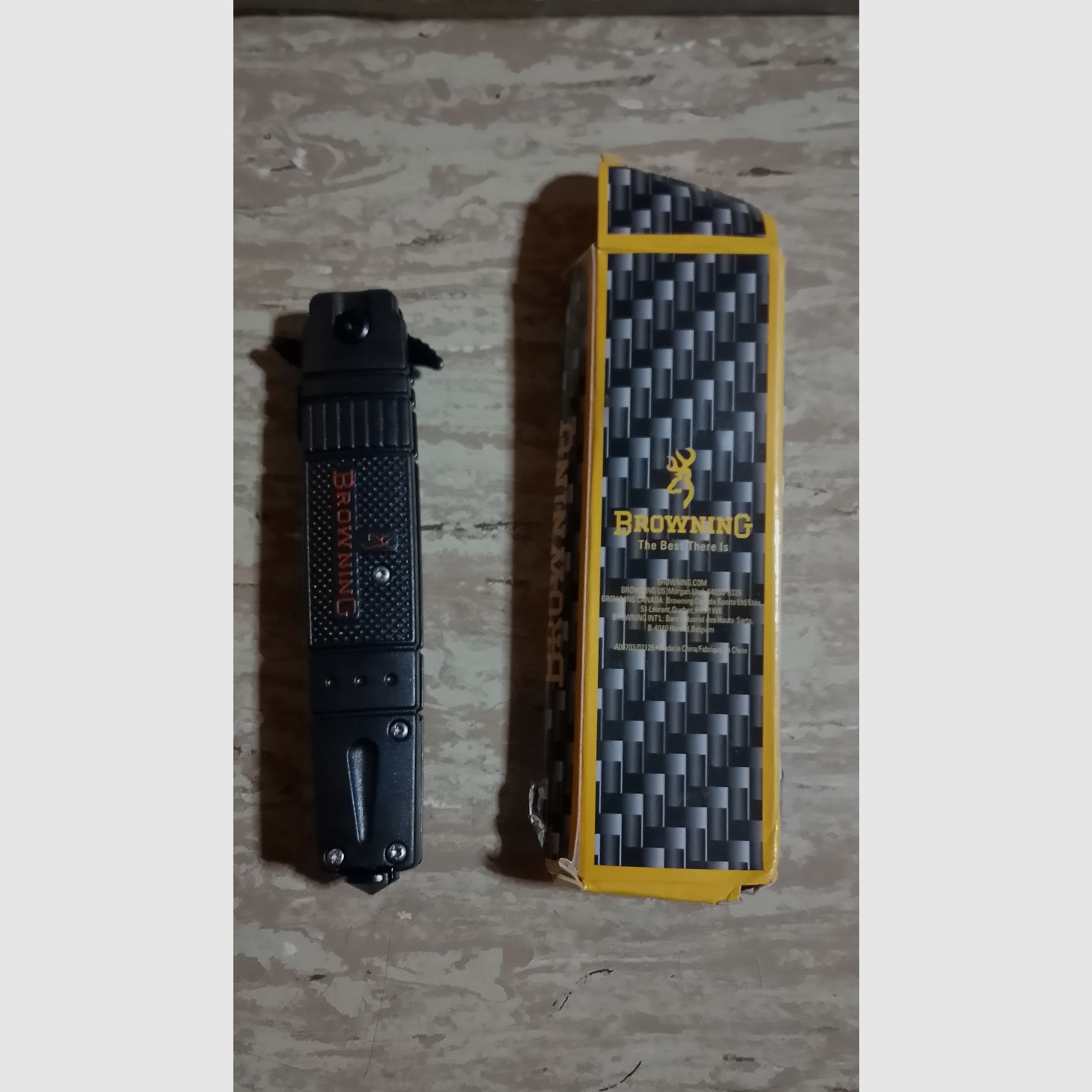 Neues Browning Messer stabiles Edelstahl klappmesser schwarz  aus Sammlung mit Ovp