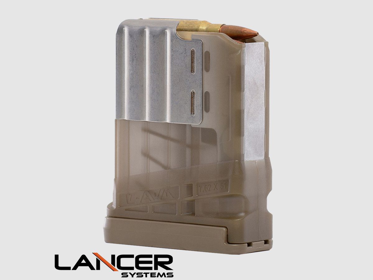 LANCER SYSTEMS L7AWM AR-10/SR-25 .308/6.5CM Magazine 5rd G2 TDE
