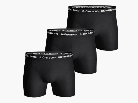 Björn Borg Boxershorts 3er-Pack Schwarz - S