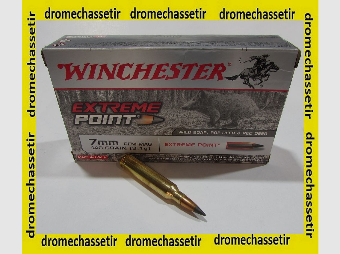 Box mit 20 Patronen 7mm Remington Magnum Extreme Point, 140 Grain