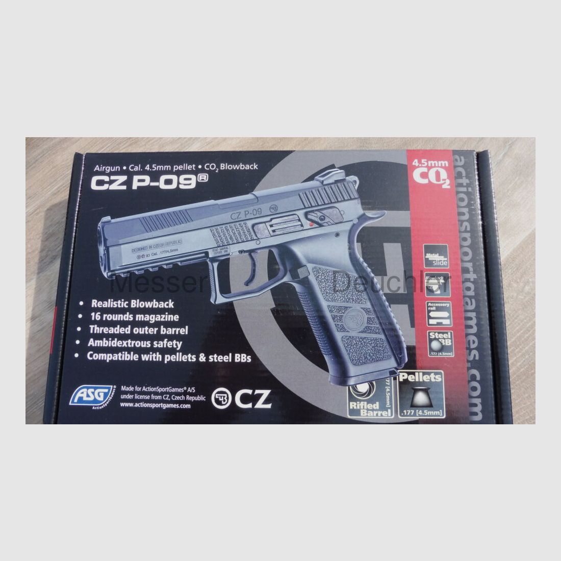 ASG "CZ 75 P-09 Duty - Aire comprimido Co2"