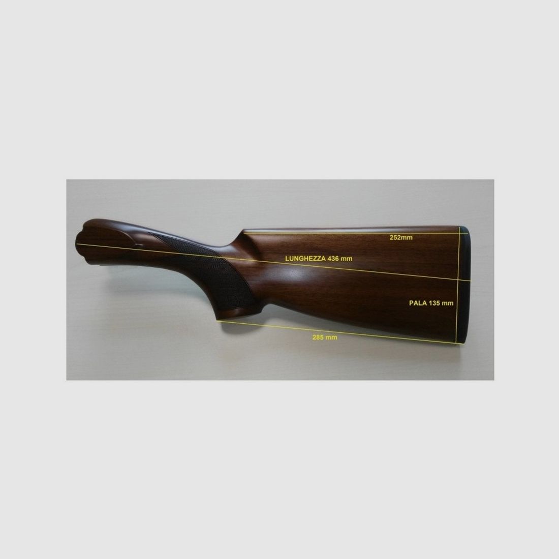 POIGNÉE DE PISTOLE BERETTA 682 TRAP vide 12 - Inclinaison vers la gauche / TYPE DE CULASSE BERETTA 682 TRAP Ga 12 - Cast ON (Main Gauche), image 2 sur 2