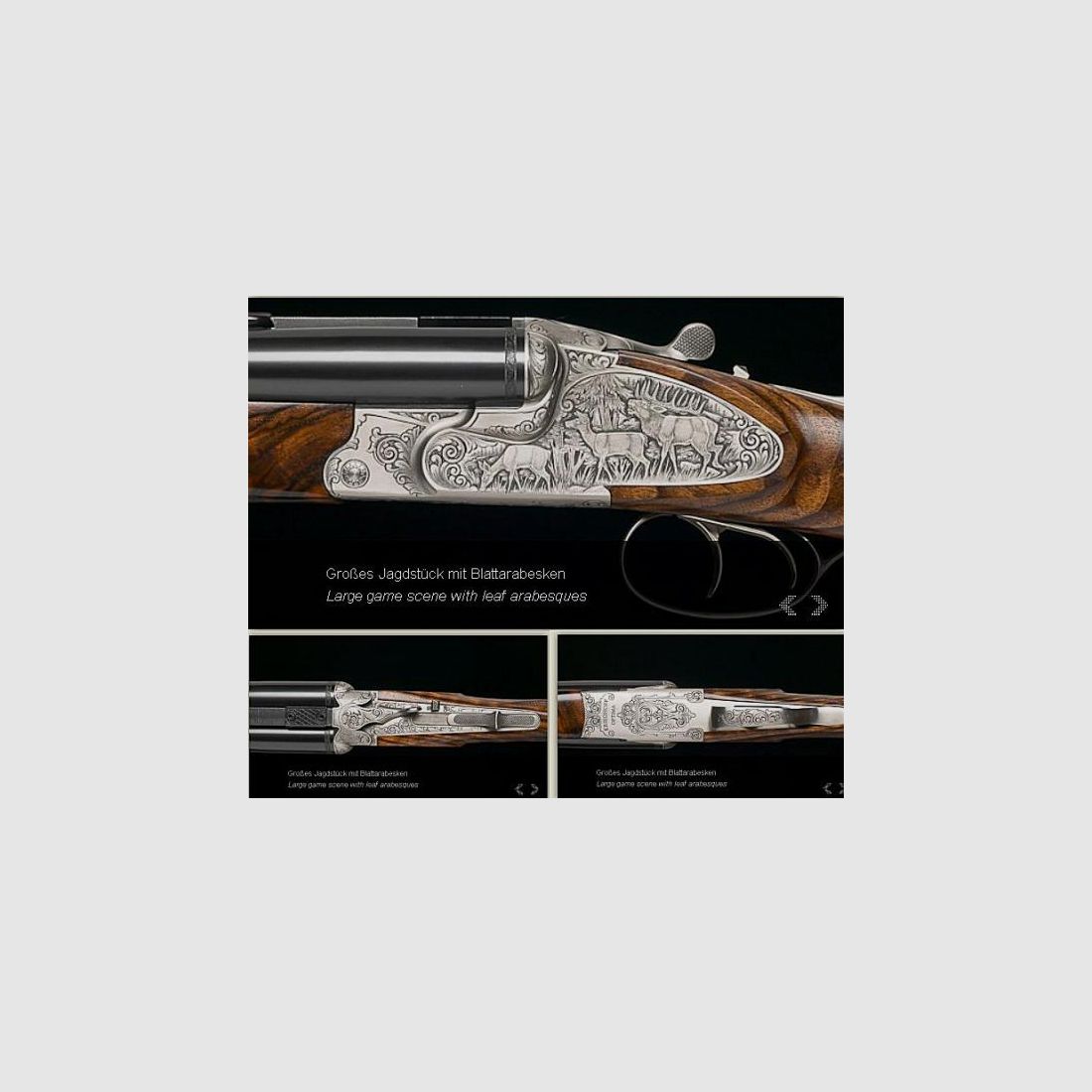 KRIEGHOFF Mehrpreis für Neuwaffe Gravur: Seitenplatte II Optima-Ultra-Classic-Hubertus