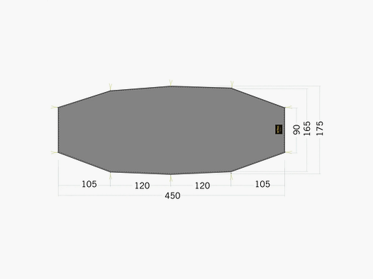 Tatonka Telo da Terra per Tenda Floor Sheet LT Rokua 3 Grigio Pietra Oliva