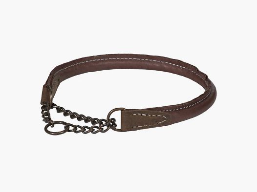 AKAH dog collar made of olive leather