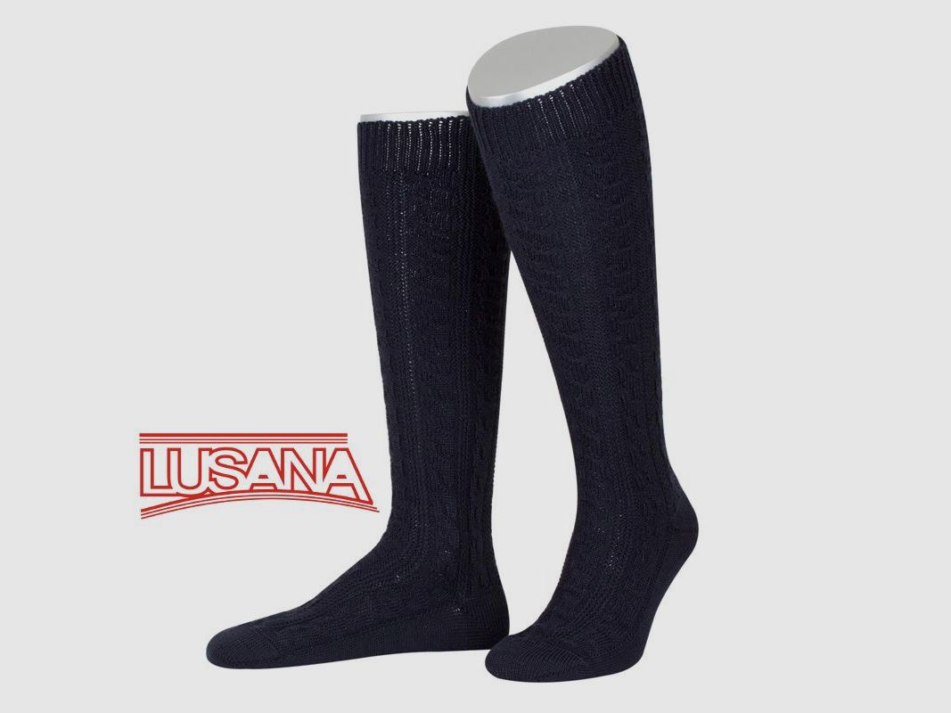Lusana calza tradizionale in blu scuro (06)