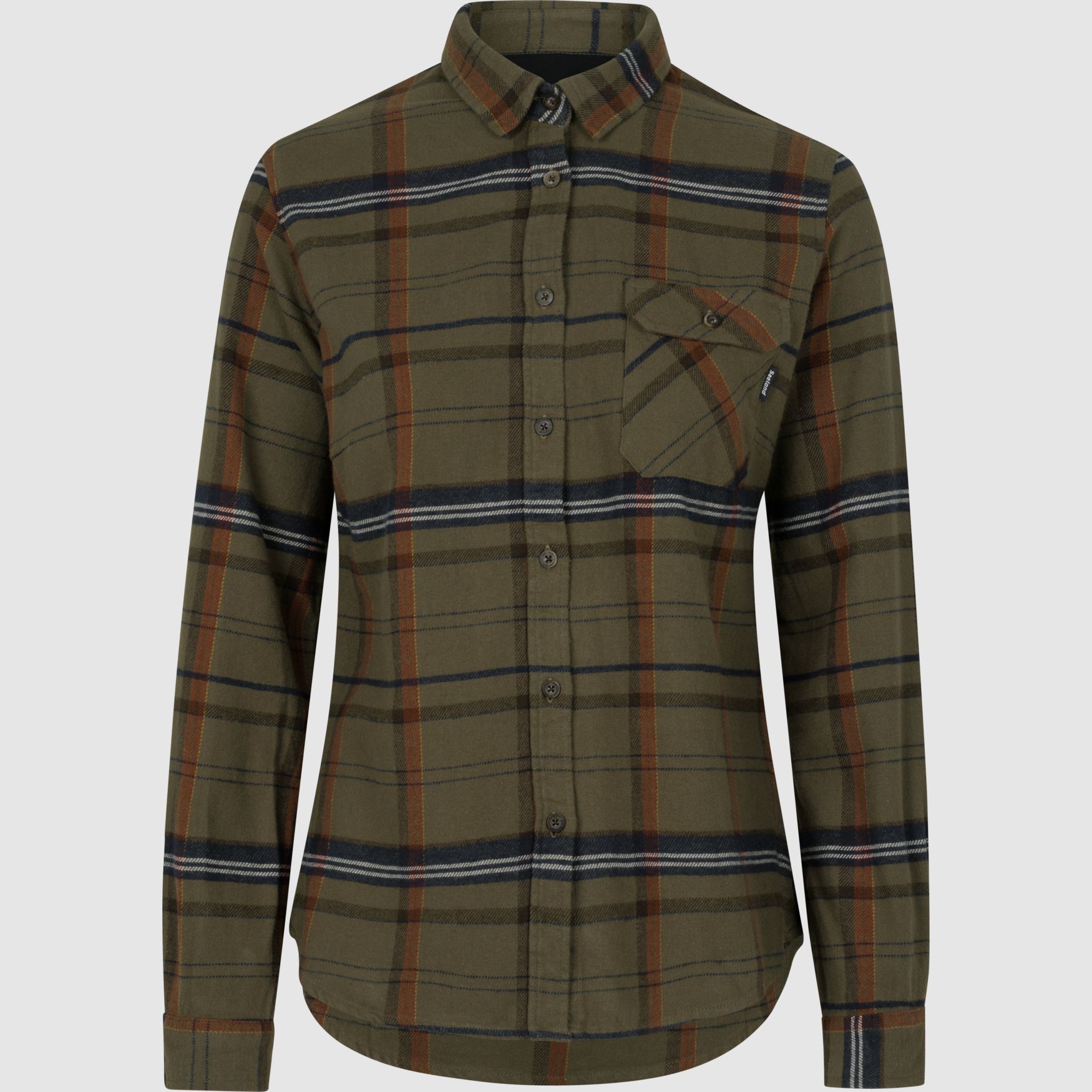 Seeland Skye Flannel Shirt Women Grape Leaf/Terracotta Check L