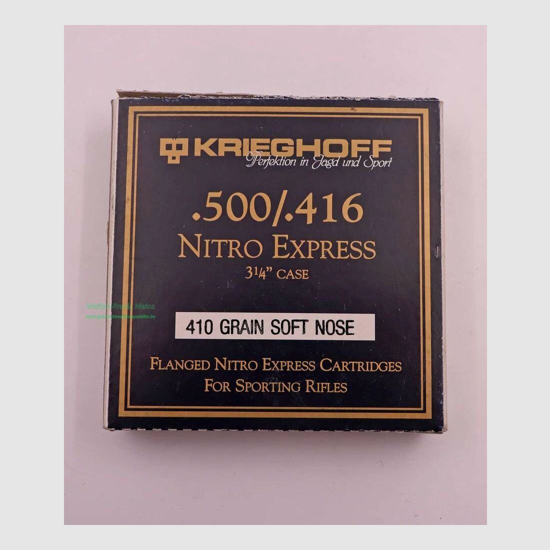 Wolfgang Romey Belgium Rifle Cartridges .500/.416 N.E. 3 1/4''