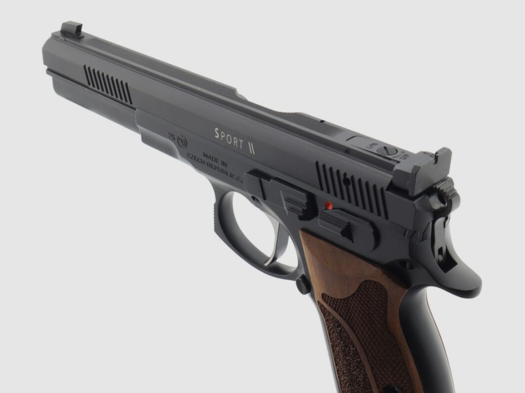 Waffen Oschatz Sport II SA 6" Longslide Matchpistole Nussbaum Matchgriff original von Waffen-Oschatz Stuttgart CZ75