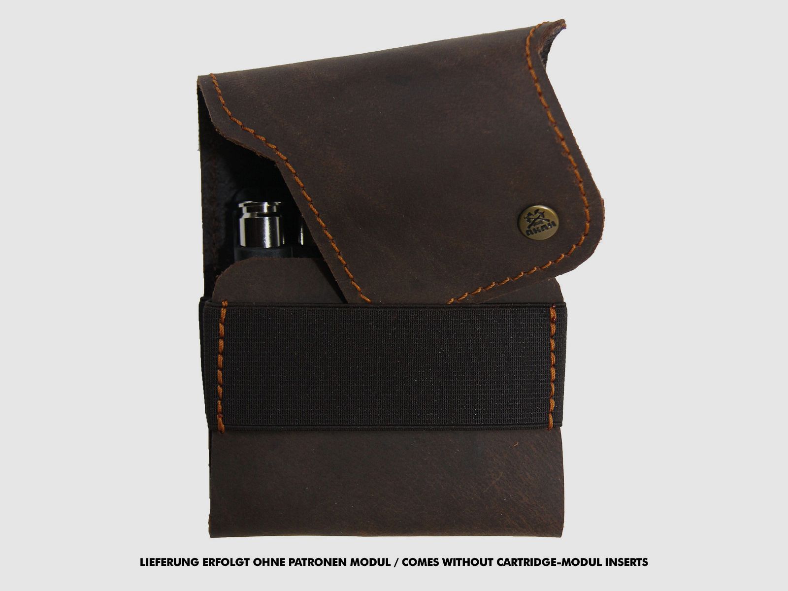 AKAH cartridge case made of buffalo leather with pull-up effect