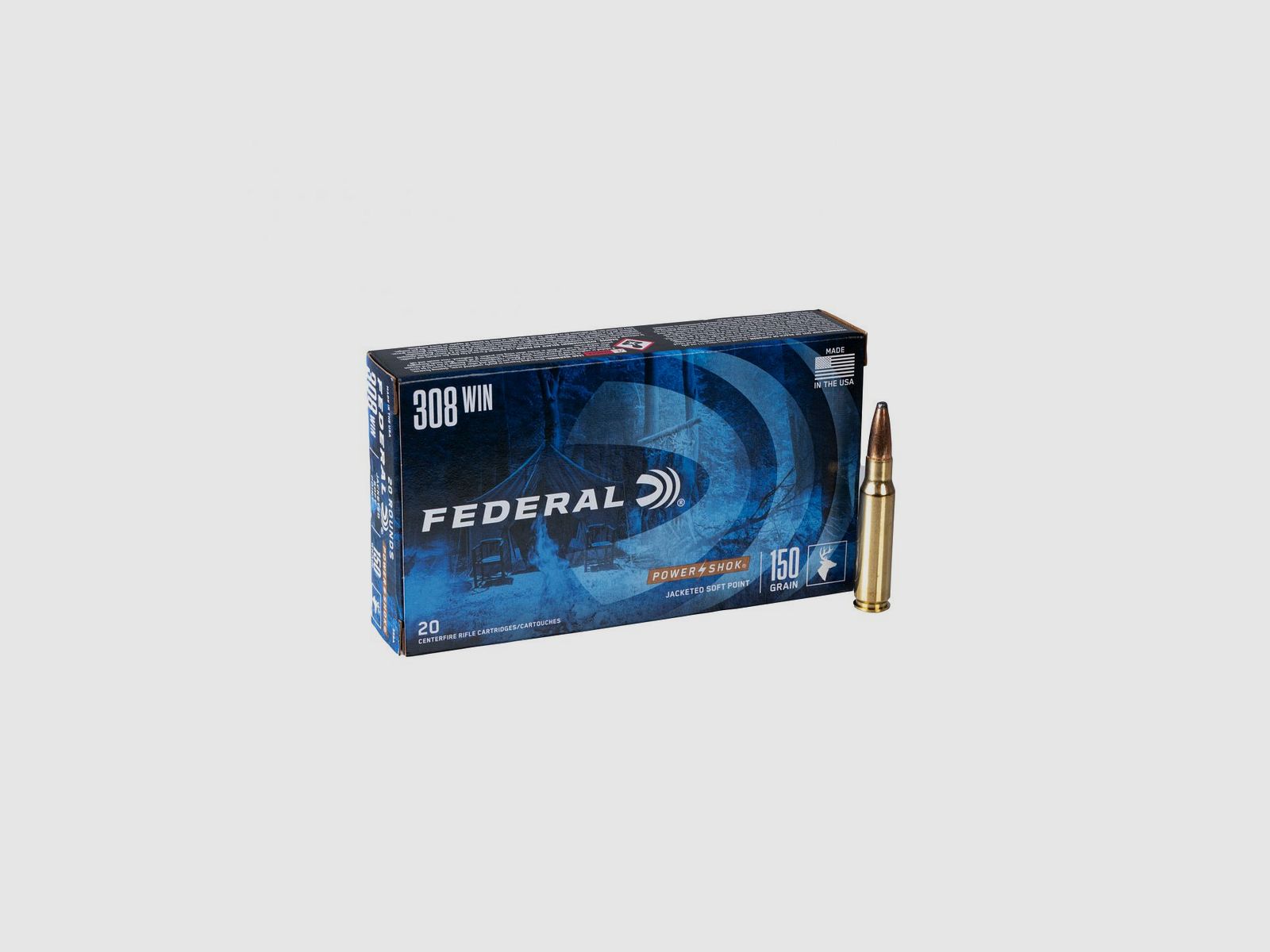 FEDERAL .308 Win. JSP 9,7 g/150GR Power Shok Munition