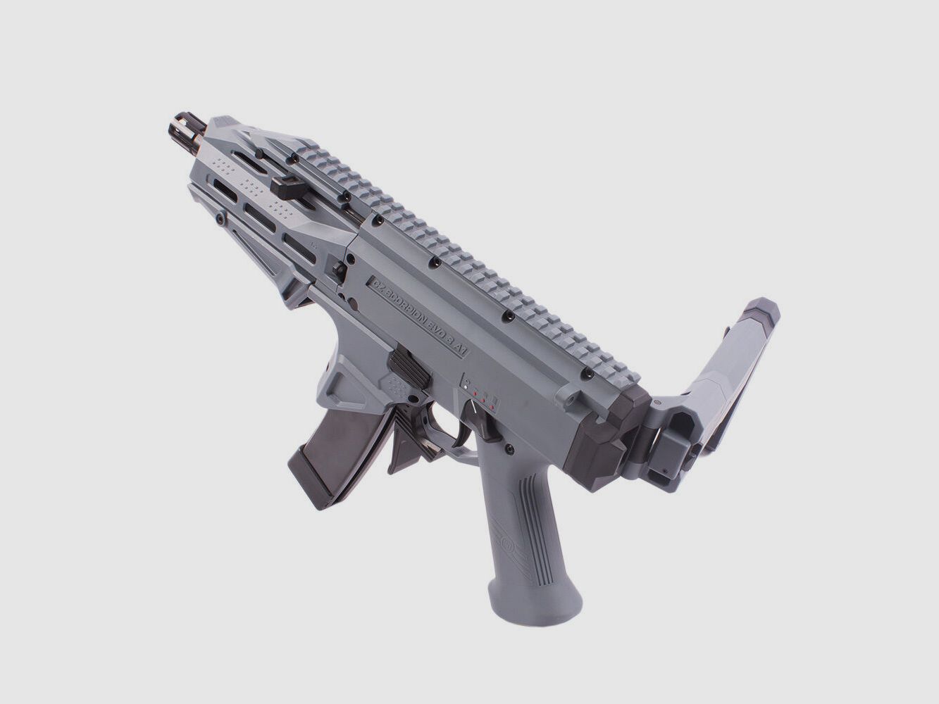 ASG	 CZ Scorpion EVO 3 A1 ATEK SAEG 6mmBB Battleship Grey-Dua