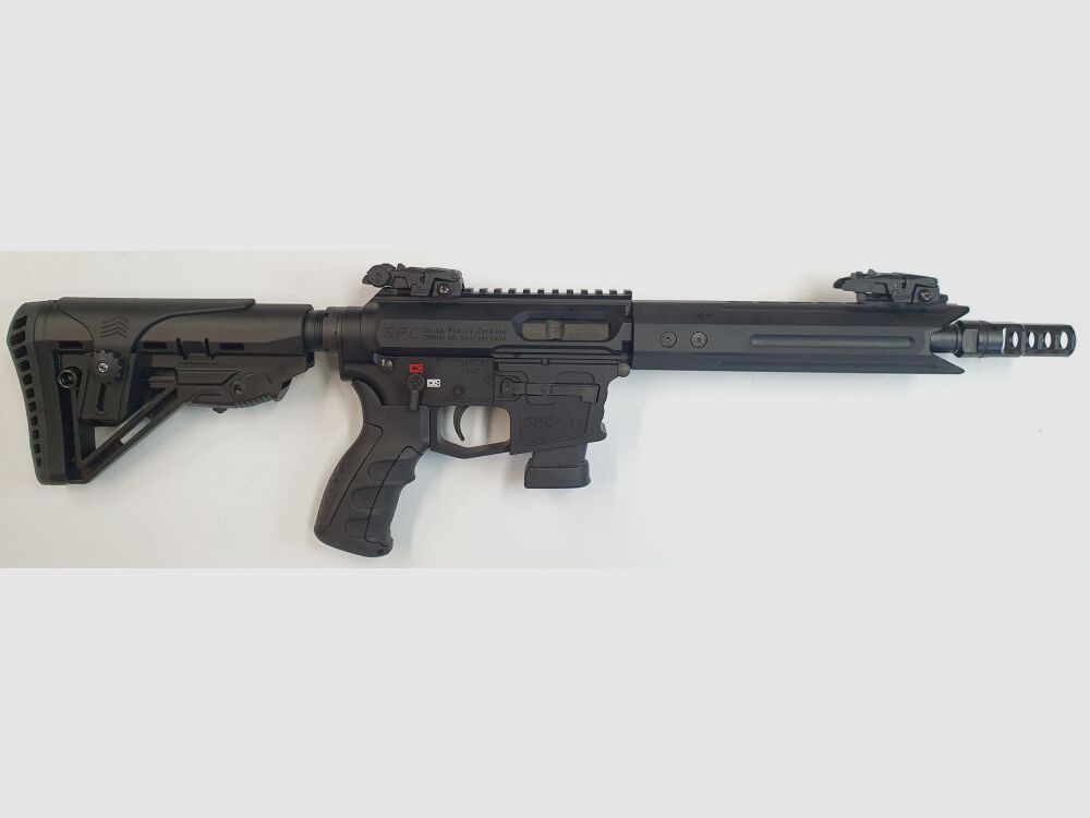 GWMH AG Semi-Automatic Rifle GWMH SPC-SPORTER A4 10" (SWISS PISTOL CARBINE) BLACK Cal..45ACP AR15 Glock Magazine