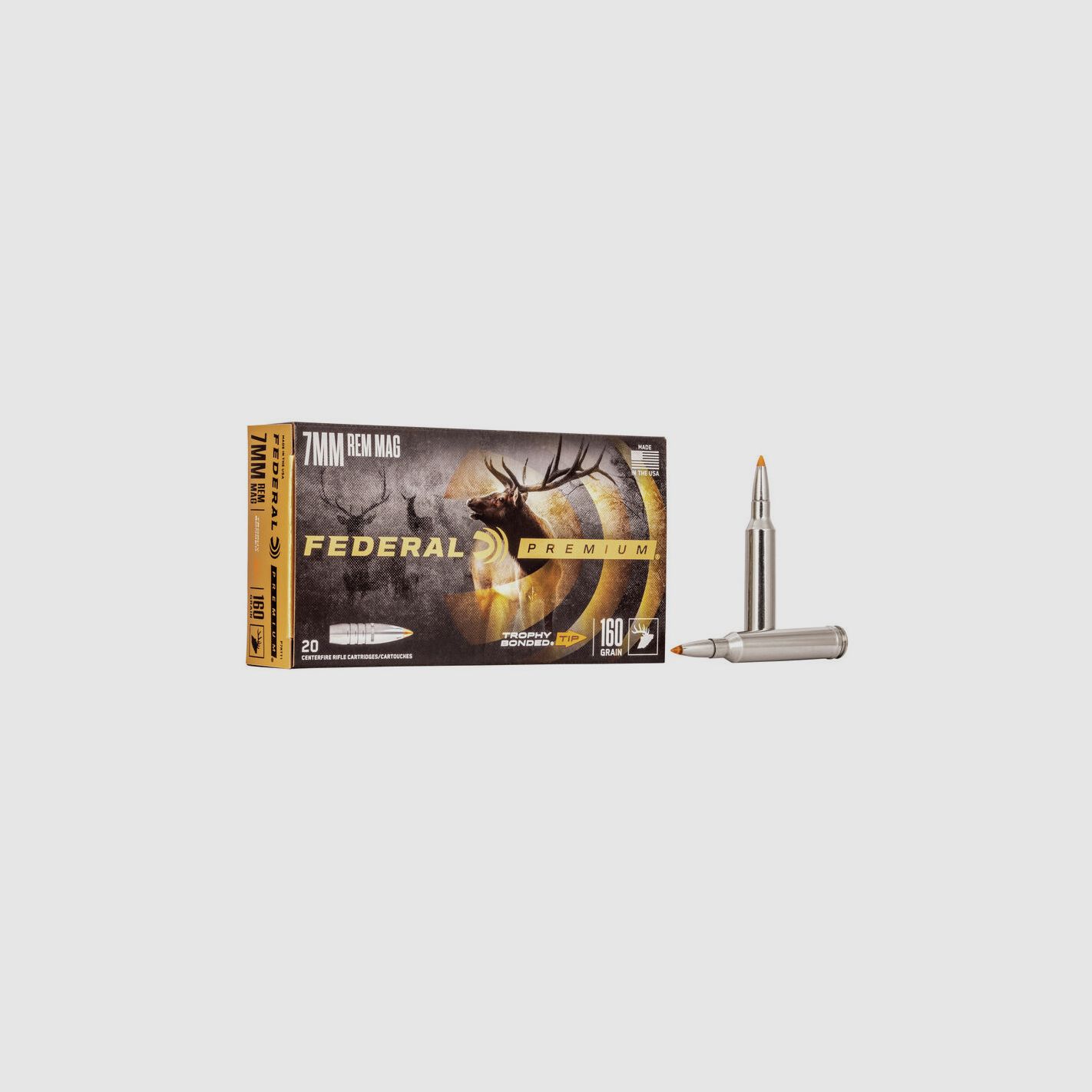 Munitions pour carabine FEDERAL Trophy Bonded Tip – 7mm. Rem. Mag. – 160 gr, image 1 sur 6