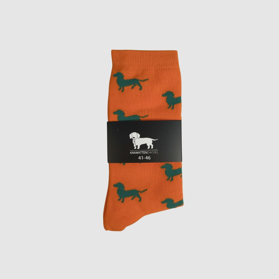 Krawattendackel Socken Dackel orange
