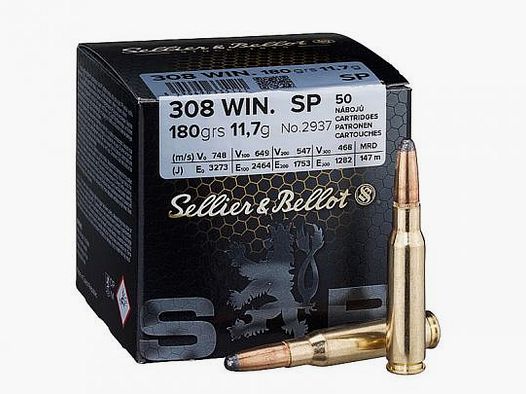 Sellier & Bellot .308 Winchester, SP Teilmantel 180 grs