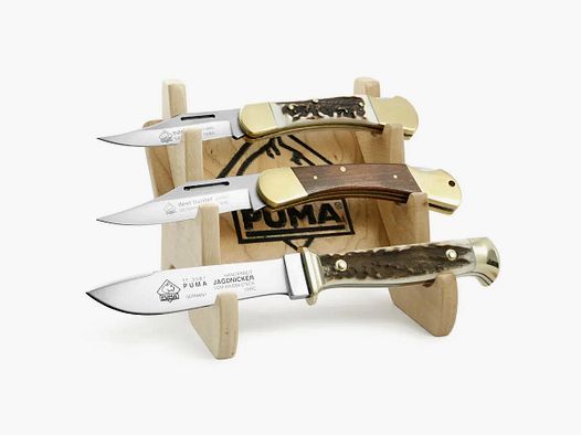 PUMA messenstandaard voor 3 messen, hout zonder messen