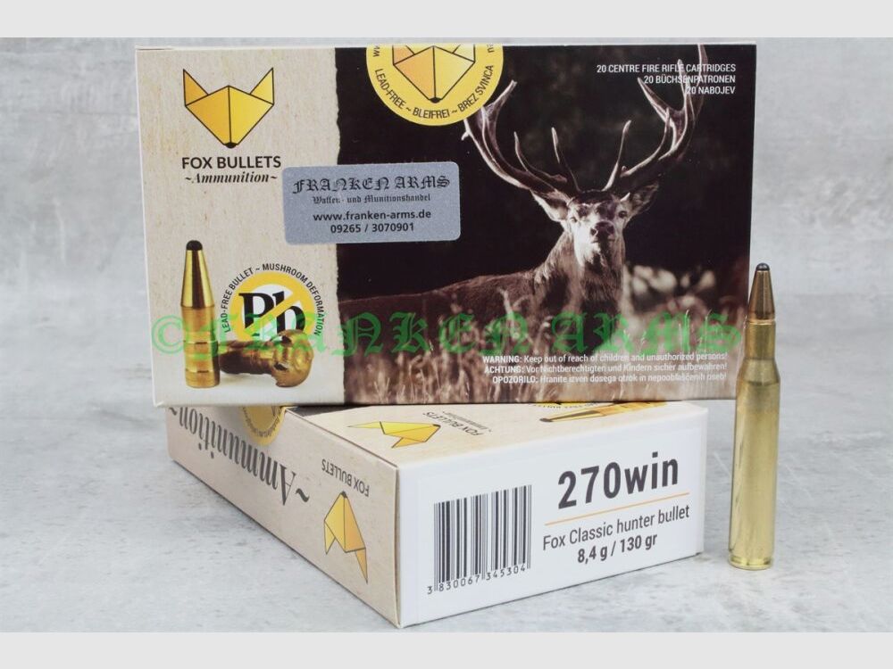 FOX Bullets Classic Hunter .270 Win. 130gr. 8,4g 20 Stück
