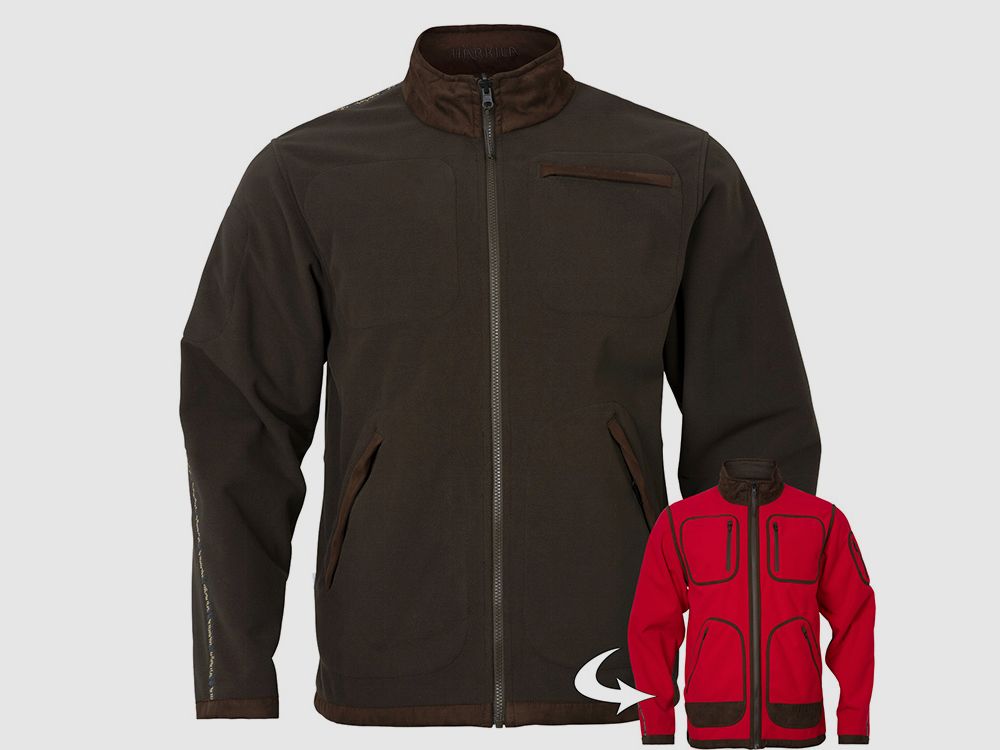 Härkila Kamko Regal chaqueta polar roja/marrón para hombre, imagen 1 de 5