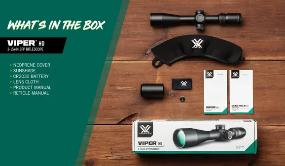 Vortex Viper HD 3-15x44 | 30mm | Dead-Hold BDC | MOA, billede 6 af 6