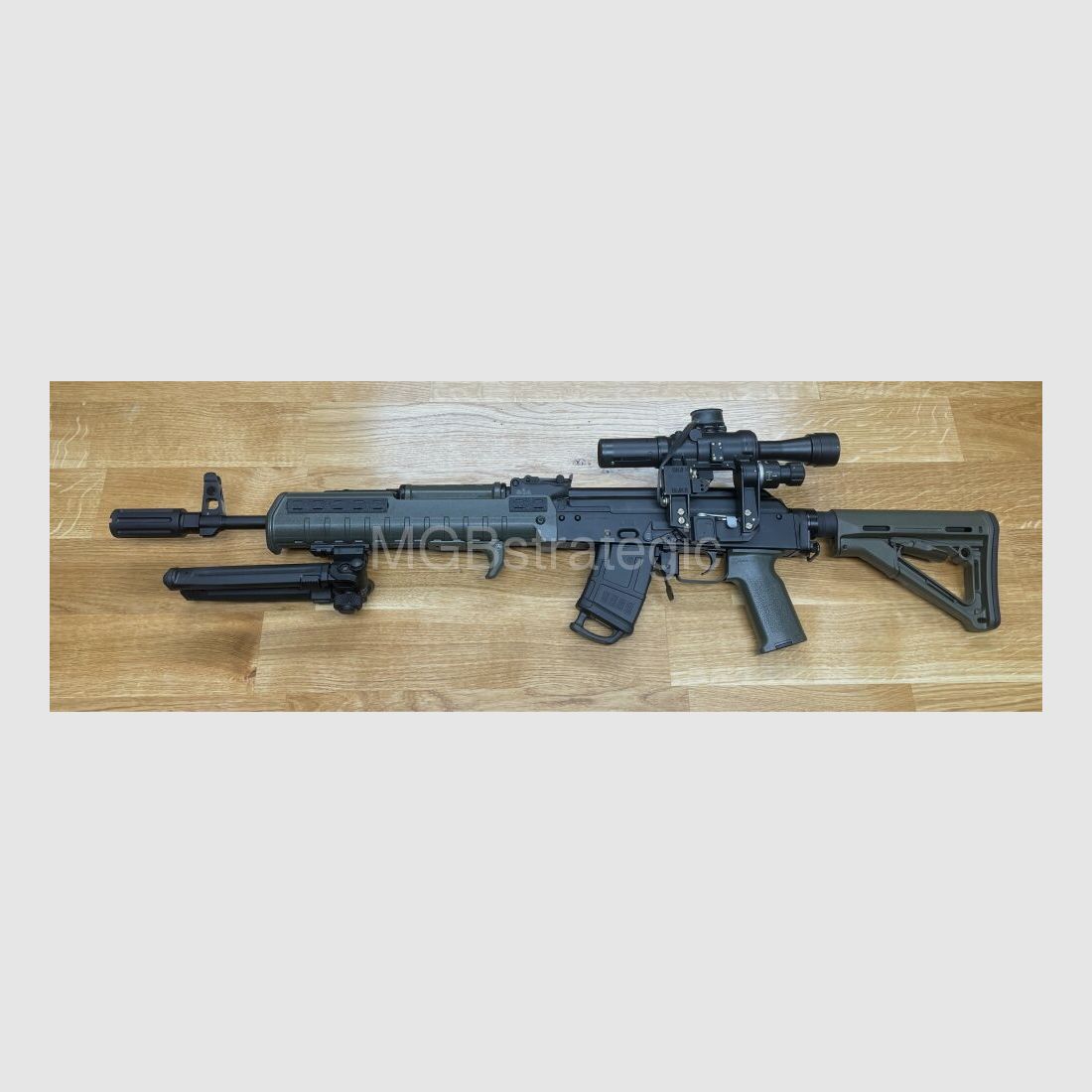 sportlich zugelassen! WBP Jack Sport - halbautom. Büchse 7,62x39 OD Green mit Schubschaft! - System AKM AK47 AK74 // Anbauteile grün