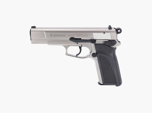 Browning GPDA 9 9 mm P.A.K. pistola de fogueo plateada