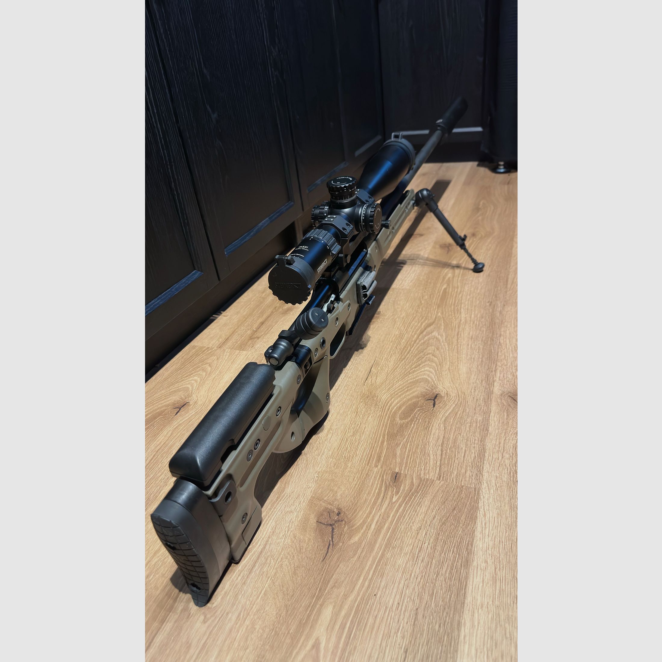 Remington 700 Police in G22 look Accurracy International AT AICS stone gray-olive, without optics/mount. Stock also available separately!