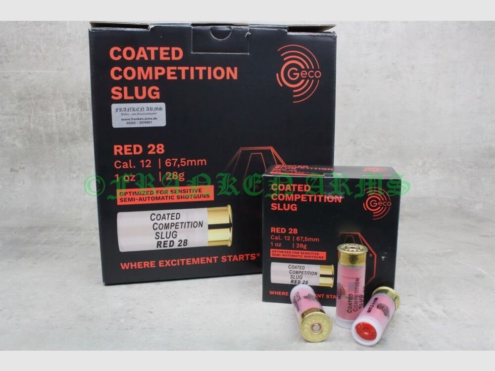 GECO Coated Competition Slug ROUGE 12/67,5 28g 100 pièces