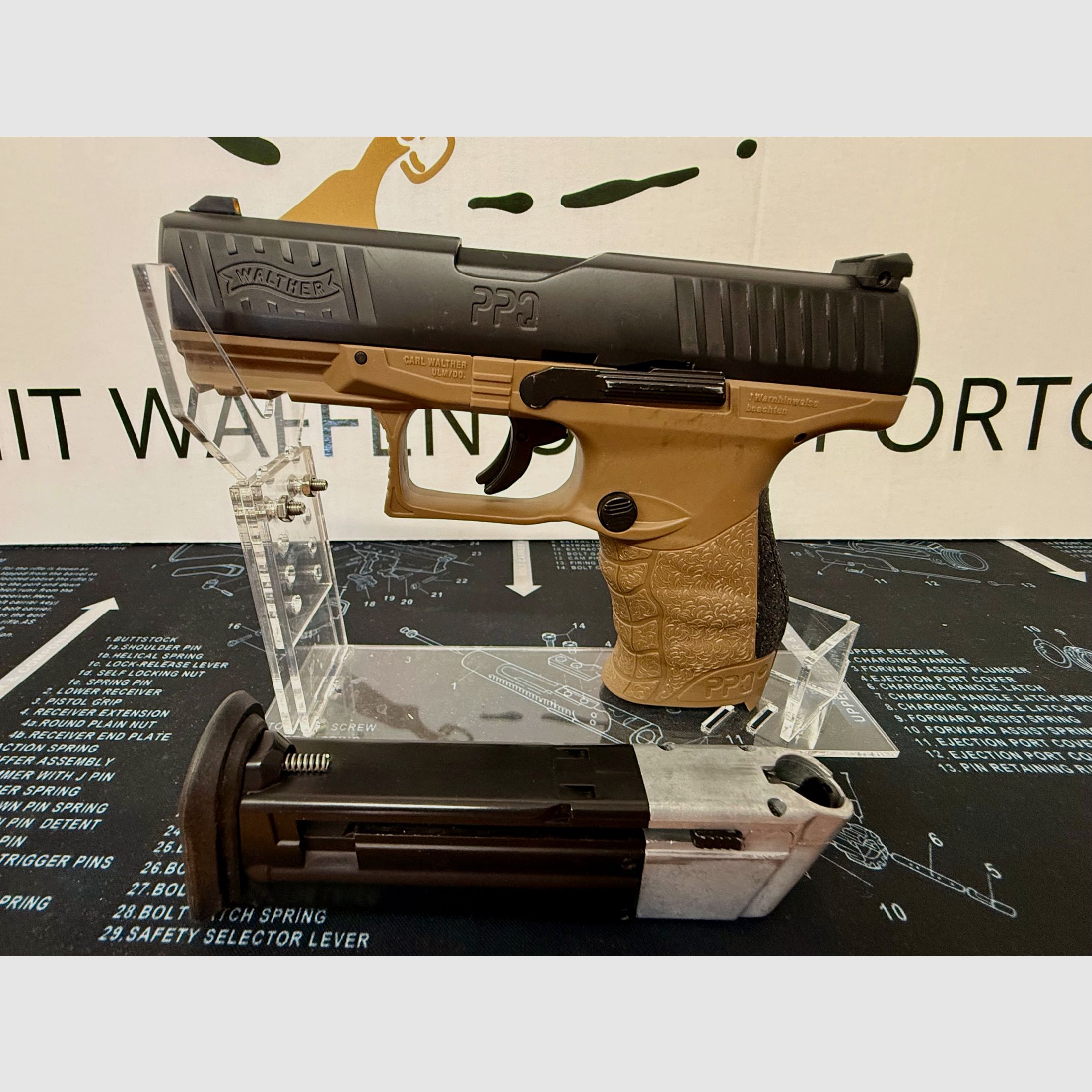 Walther PPQ M2 T4E Dark Earth Brown, caliber .43,, image 5 of 10