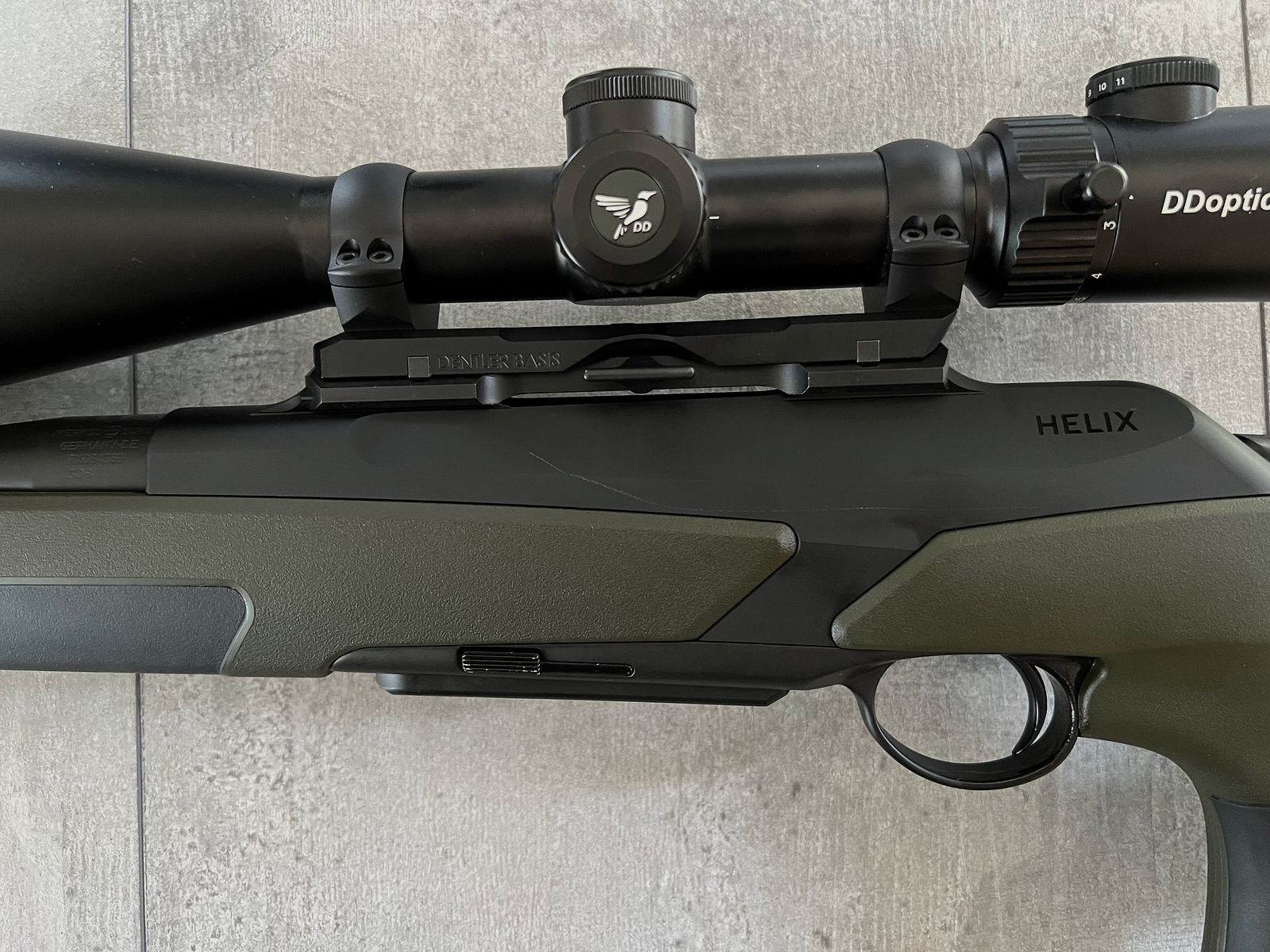 Merkel Helix Speedster, DDoptics NFX V6 2,5-15x56, Burris Thermal Clip-On V2
