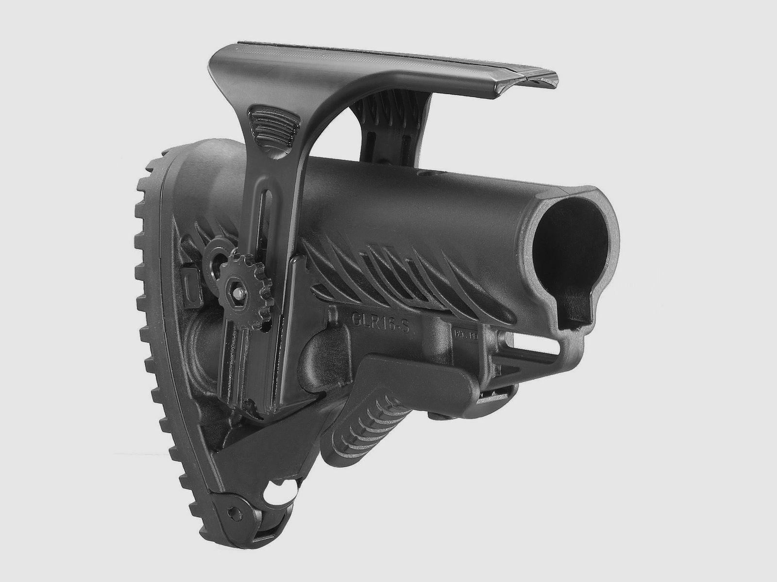 Crosse noire F.A.B DEFENSE pour AR15 avec busc réglable
