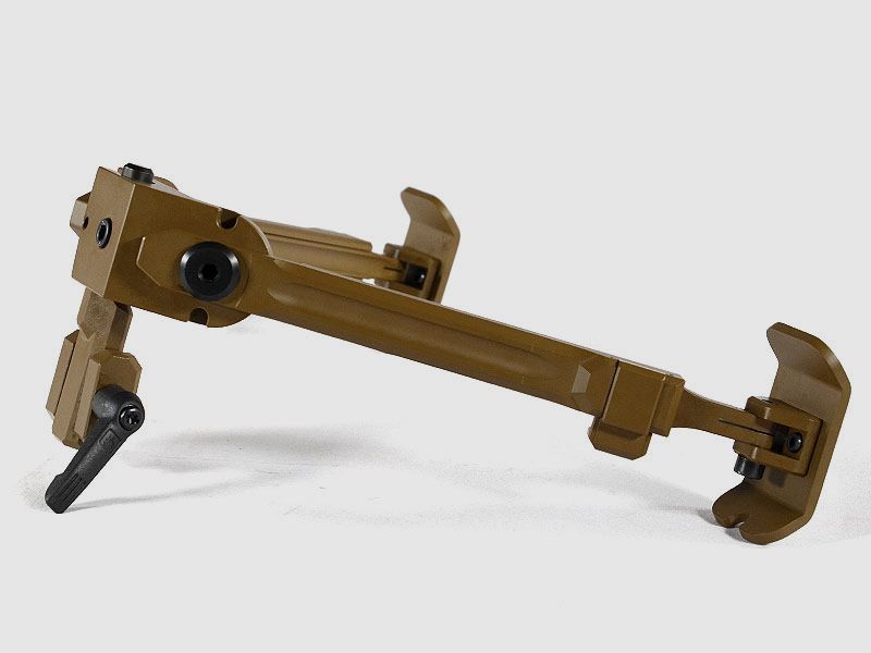 FORTMEIER bipod-set met Picatinny-adapter 12 uur, COYOTE H210 (hoogte van 21,0 tot 30,0 cm)